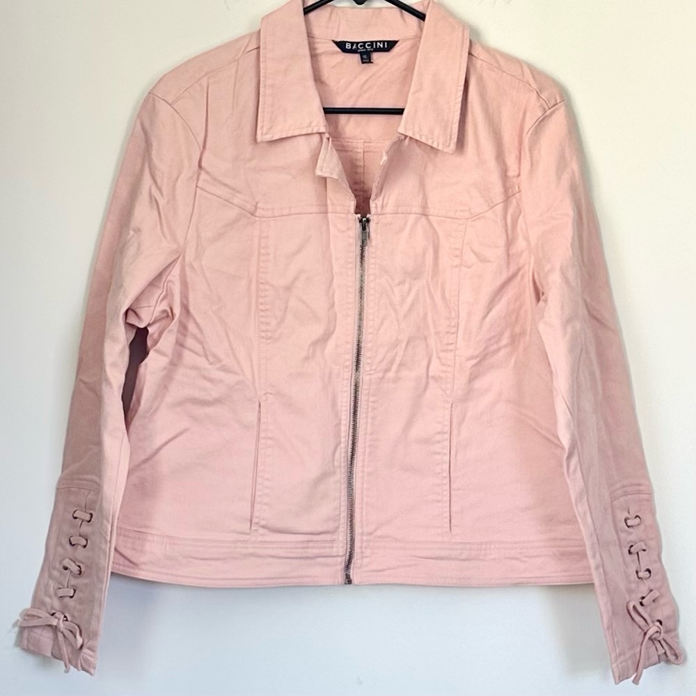 Baccini Women's Light Pink Jean Jacket - Size: Extra Large